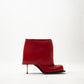 IMAN STILETTO HEEL BOOTS IN RED