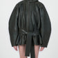 JULIA LEATHER JACKET IN KHAKI