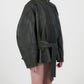 JULIA LEATHER JACKET IN KHAKI