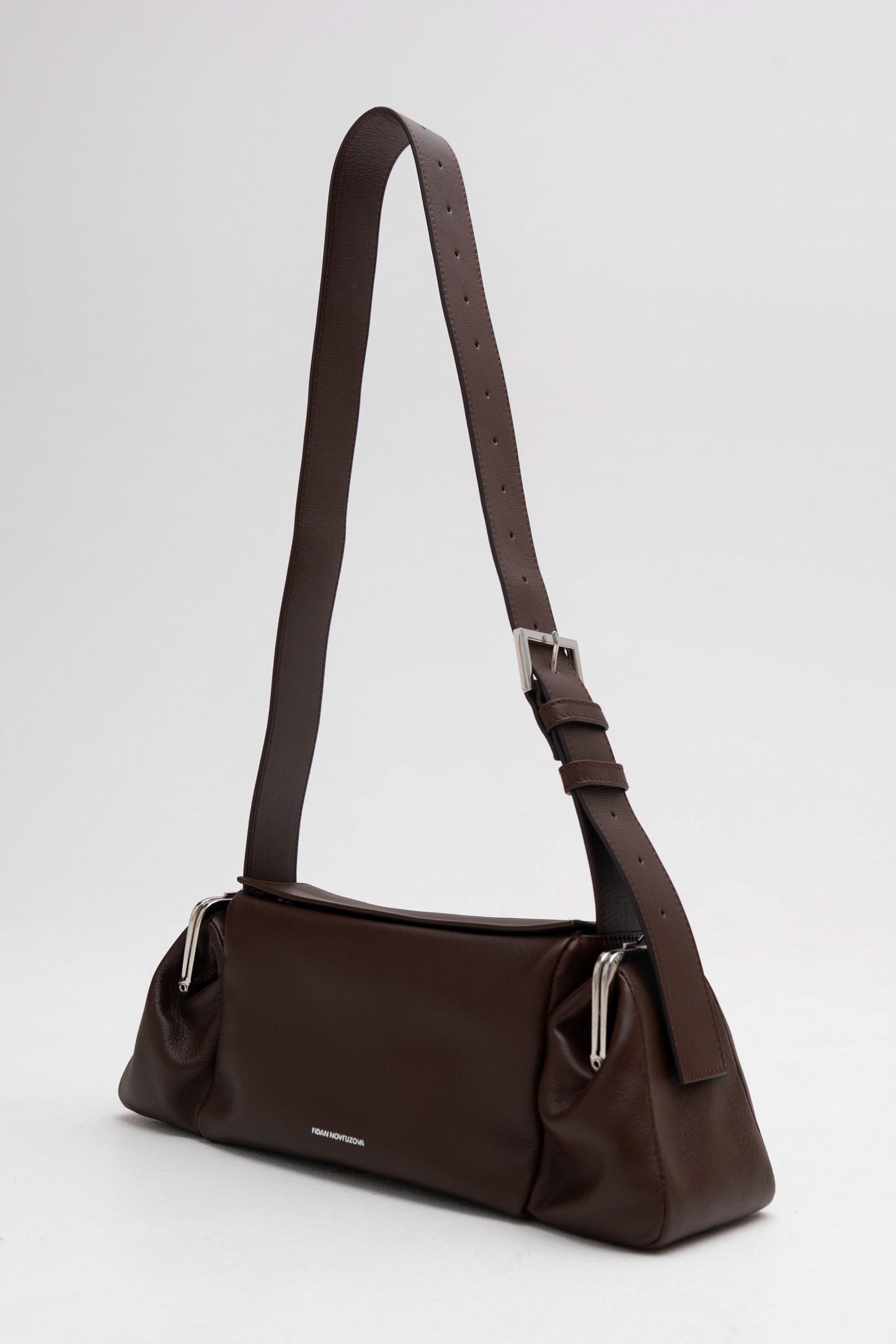 LALA LEATHER BAG IN CHOCOLATE BROWN