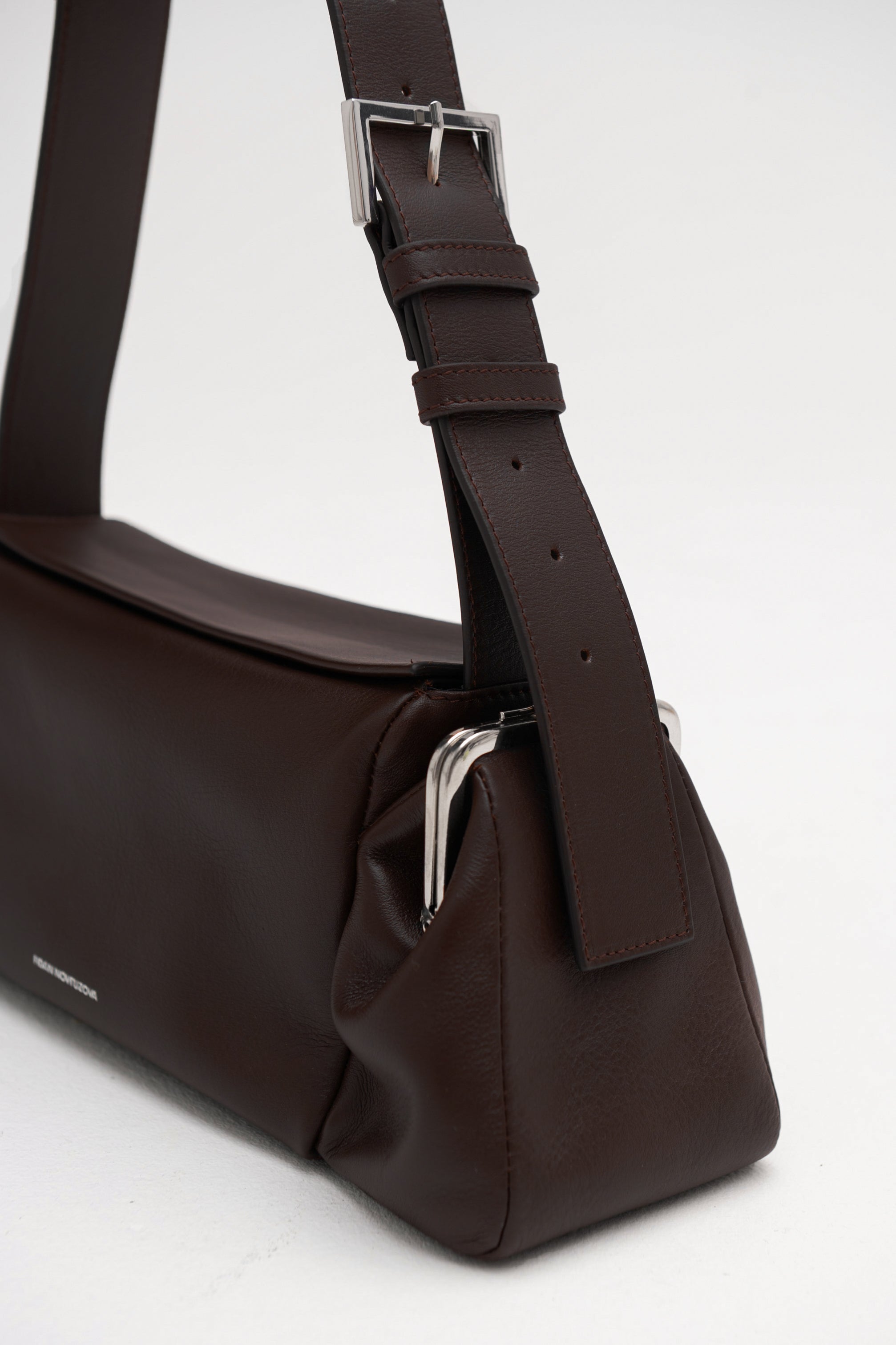 LALA LEATHER BAG IN CHOCOLATE BROWN – FIDAN NOVRUZOVA