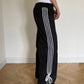 GIADA BOW/WHITE STRIPE NYLON TROUSERS IN BLACK (REGULAR)