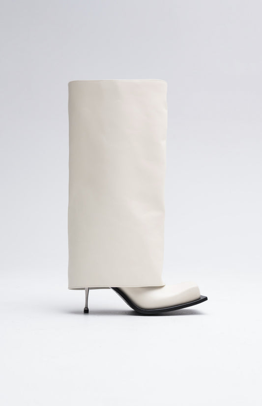 TALL IMAN BOOTS IN CANNOLI CREAM